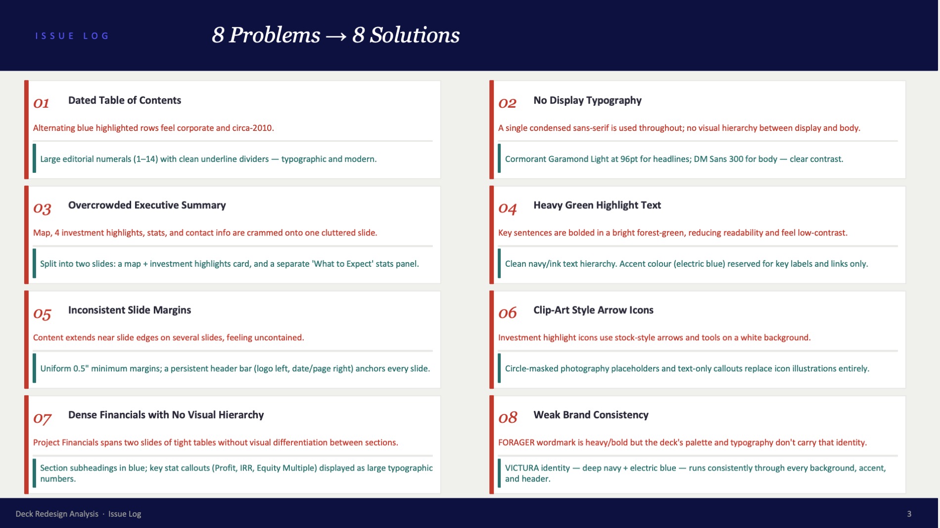 8 Problems → 8 Solutions